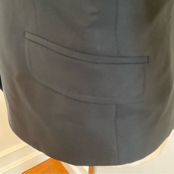 THEORY Single Breasted Two Button Cropped Blazer Jacket in Black Size 10 - Picture 5 of 9